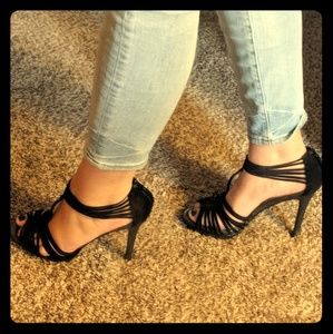 Platinum BP Black Strappy Heels